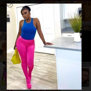 Jeffrey Campbell fuchsia pantalones